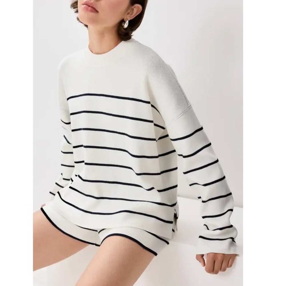 La Ligne women’s striped Sweater - White and Black